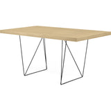 TemaHome Multi 180 Trestle Dining Table | Oak / Black Lacquered Steel 9500.613807