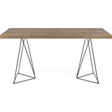 TemaHome Multi 180 Trestle Dining Table | Walnut / Black Lacquered Steel 9500.613814