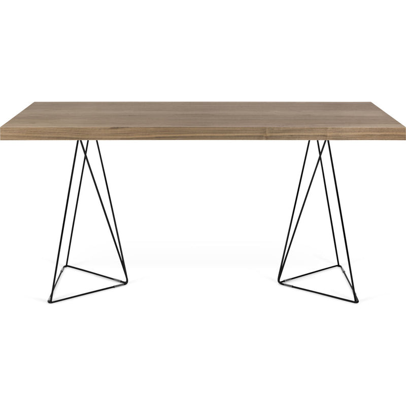 TemaHome Multi 180 Trestle Dining Table | Walnut / Black Lacquered Steel 9500.613814