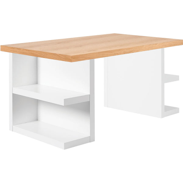 TemaHome Multi 160 Storage Leg Dining Table | Oak Top / Pure White Legs 9500.620188