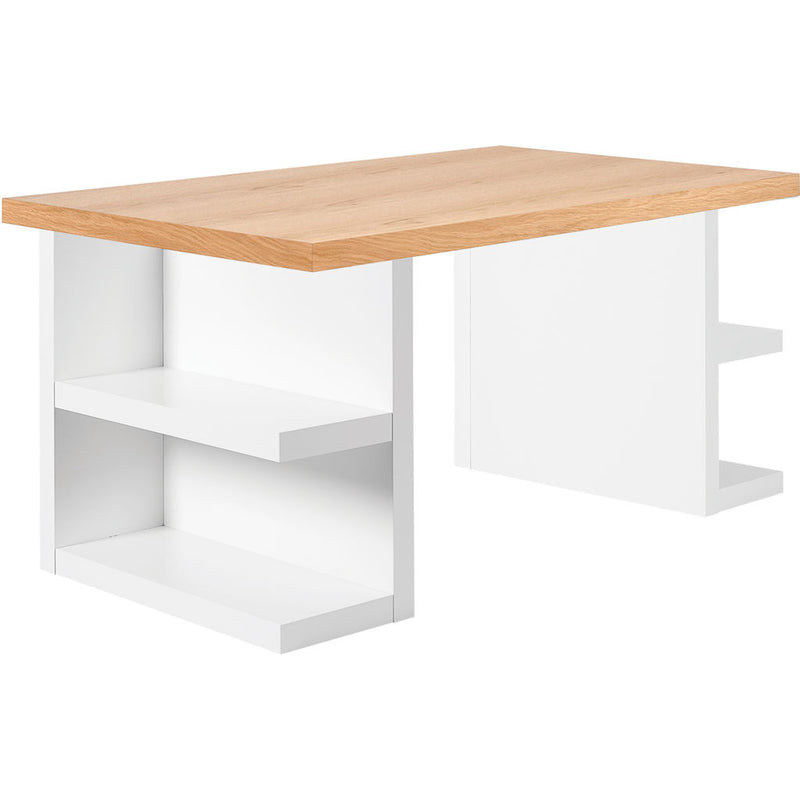 TemaHome Multi 180 Storage Leg Dining Table | Oak Top / Pure White Legs 9500.620232
