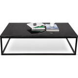 TemaHome Prairie 47X30 Marble Coffee Table | Black Marble Top / Black Lacquered Steel Legs 059042-PRAIRIE47MAR