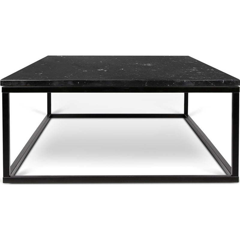 TemaHome Prairie 47X30 Marble Coffee Table | Black Marble Top / Black Lacquered Steel Legs 059042-PRAIRIE47MAR