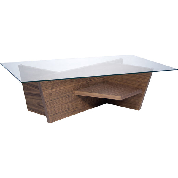 TemaHome Oliva Coffee Table | Walnut / Glass Top 9500.624469