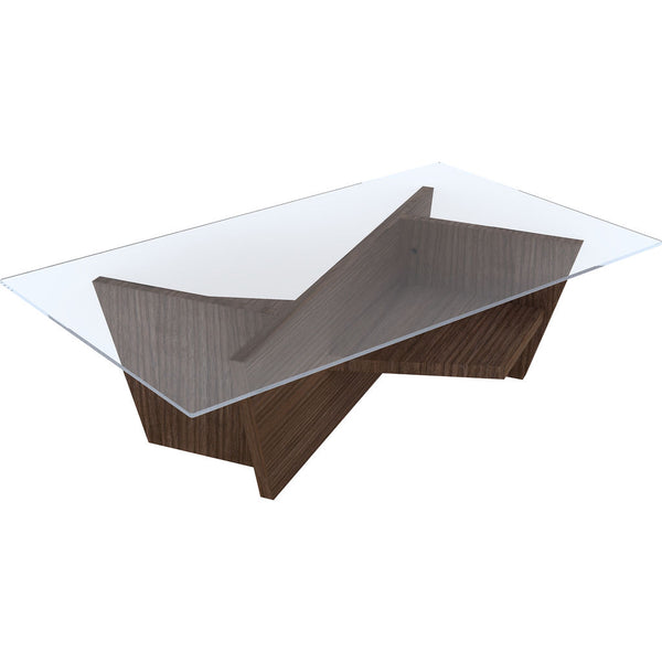 TemaHome Oliva Coffee Table | Walnut / Glass Top 9500.624469