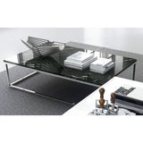 TemaHome Prairie 47X30 Marble Coffee Table | Black Marble Top / Chrome Legs 059042-PRAIRIE47MAR