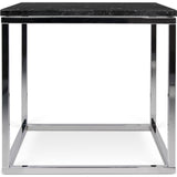 TemaHome Prairie 20X20 Marble End Table | Black Marble Top / Chrome Legs 059042-PRAIRIE20MAR