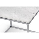 TemaHome Prairie 20X20 Marble End Table | White Marble Top/Chrome Legs 059042-PRAIRIE20MAR
