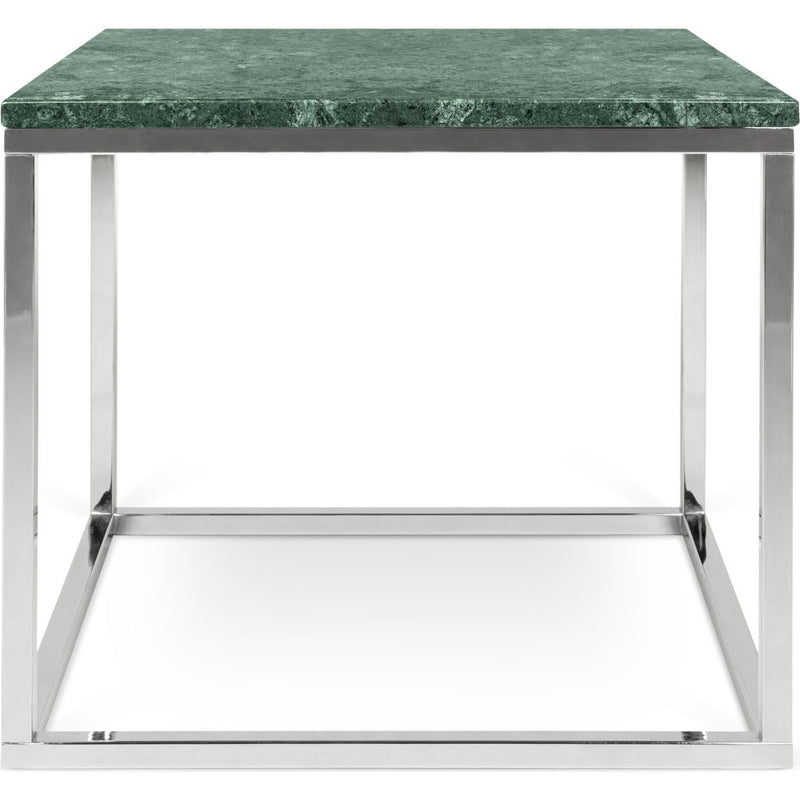 TemaHome Prairie 20 X 20" Marble End Table | Green Marble Top/Chrome Legs 9500.626715