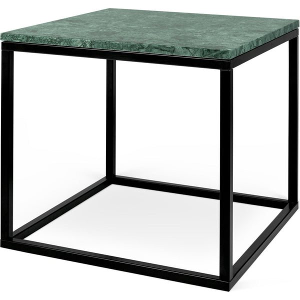 TemaHome Prairie 20 X 20" Marble End Table | Green Marble Top/Black Lacquered Steel Legs 9500.626722
