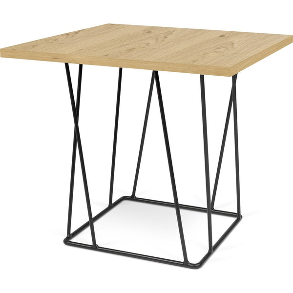 TemaHome Helix 20x20 Side Table | Oak / Black Lacquered Steel 189043-HELIX20
