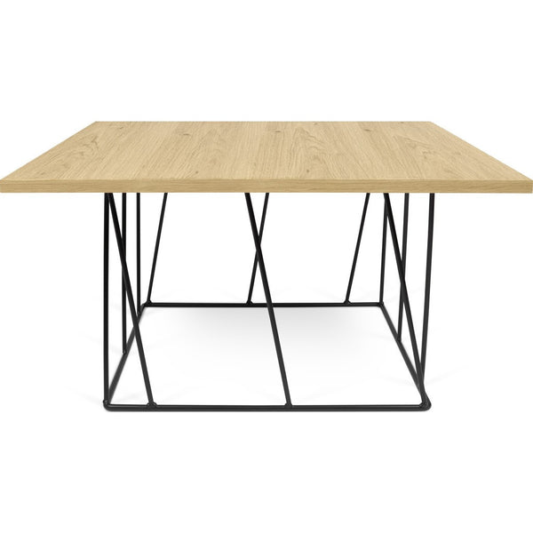 TemaHome Helix 30x30 Coffee Table | Oak / Black Lacquered Steel 189042-HELIX30