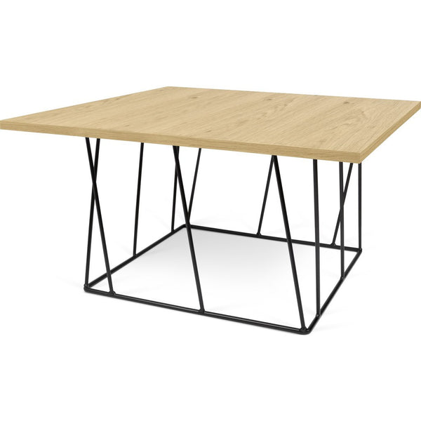 TemaHome Helix 30x30 Coffee Table | Oak / Black Lacquered Steel 189042-HELIX30
