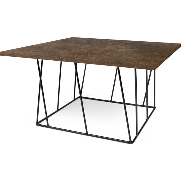 TemaHome Helix 30x30 Coffee Table | Rusty Look / Black Lacquered Steel 189042-HELIX30