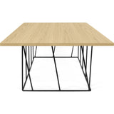 TemaHome Helix 47x30 Coffee Table | Oak / Black Lacquered Steel 189042-HELIX47