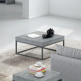 TemaHome Petra 30X30 Coffee Table | Concrete Look Top / Black Legs 145042-PETRA30