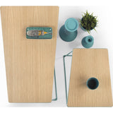 TemaHome Opal Wide Side Table | Oak / Sea Green Lacquered Steel 201042-OPAL