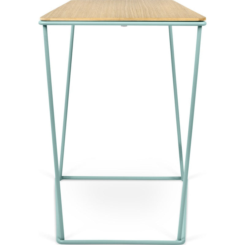 TemaHome Opal Tall Side Table | Oak / Sea Green Lacquered Steel 201042-OPAL