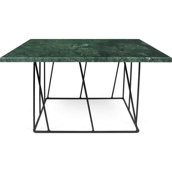 TemaHome Helix 30x30 Marble Coffee Table | Green Marble / Black Lacquered Steel 189042-HELIX30MAR