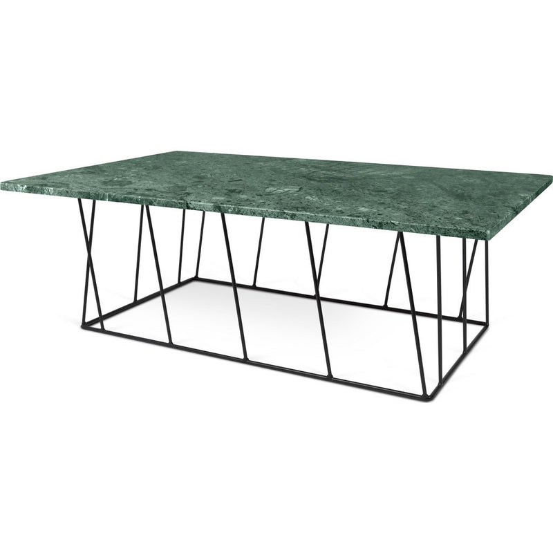 TemaHome Helix 47x30 Marble Coffee Table | Green Marble / Black Lacquered Steel 189042-HELIX47MAR
