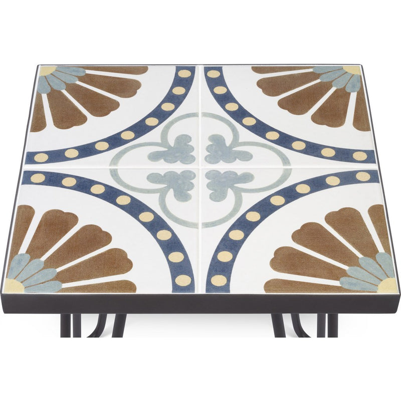 TemaHome Dalle End Table | Tile on MDF with Dark Grey Steel Legs 203043-DALLE
