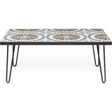 TemaHome Dalle Coffee Table | Tile on MDF with Dark Grey Steel Legs 203043-DALLE