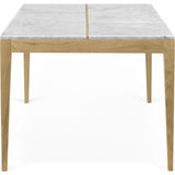 Temahome Utile Dining Table | White Marble/Oak