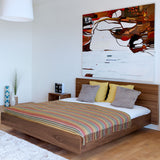TemaHome Queen Size Float Bed Frame | Walnut 9500.758522