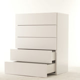 TemaHome Float 5 Drawer Chest | Pure White 9300.759086