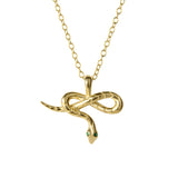 Awe Inspired Snake Charm Necklace | Cable Chain