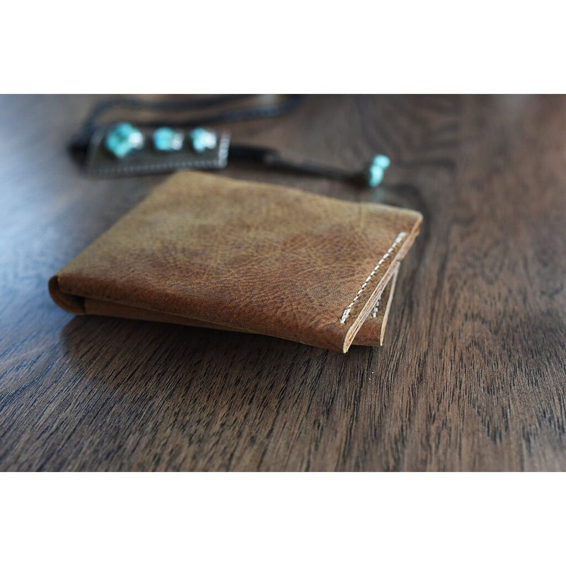 Kiko Leather Buck Bifold Wallet | Tan
