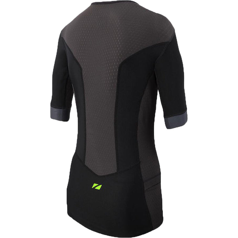 Zone3 Men's Aquaflo Plus Short Sleeve Tri Top | Black/Neon Green