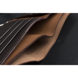 Kiko Leather Double Bifold Wallet | Brown
