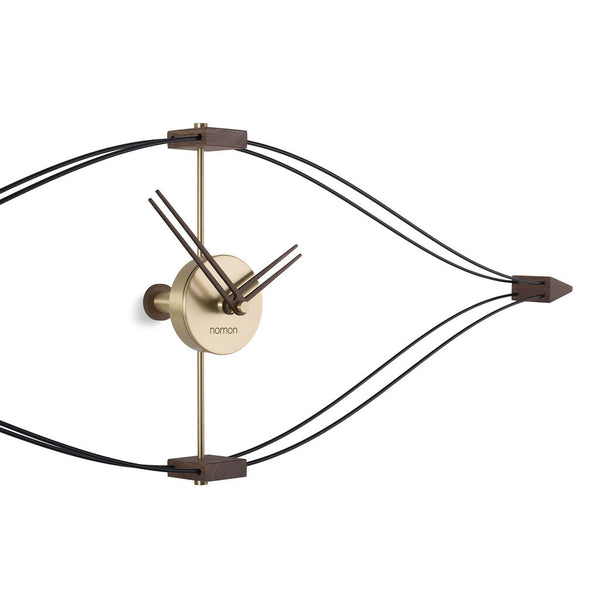 Nomon Mini Look Wall Clock | Fiberglass/Walnut/Brass