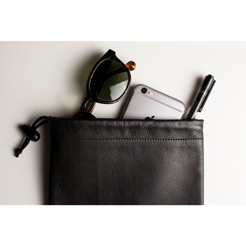 Kiko Leather Accessory Pouch | Black