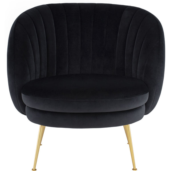 Nuevo Sebastian Occasional Chair | Black Polyester Matte