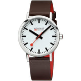 Mondaine Classic 40mm Brown Leather Watch | A660.30360.11SBGV