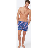 Tom & Teddy Father Son Swimming Trunks | Rose & Blue Flamingo