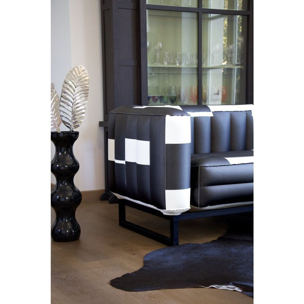 MOJOW Furniture | Yomi Atelier Armchair | Black Aluminum Frame | Black and White