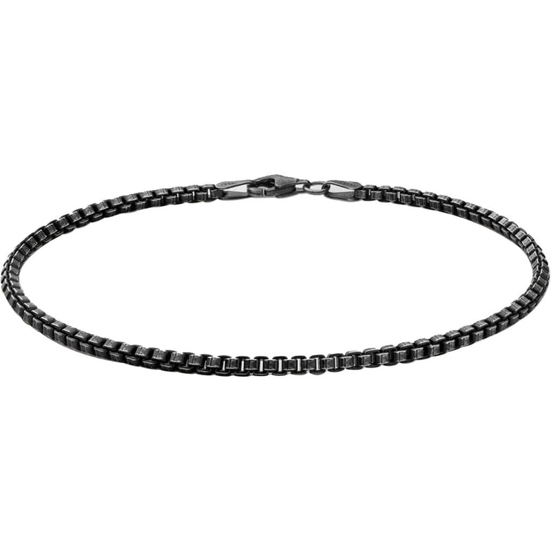 Miansai Mens 2mm Venetian Chain Bracelet II, Sterling Silver | Brushed