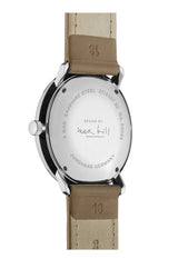 Junghans max bill Kleine Automatic 34MM Watch | Tan Strap with White Dial