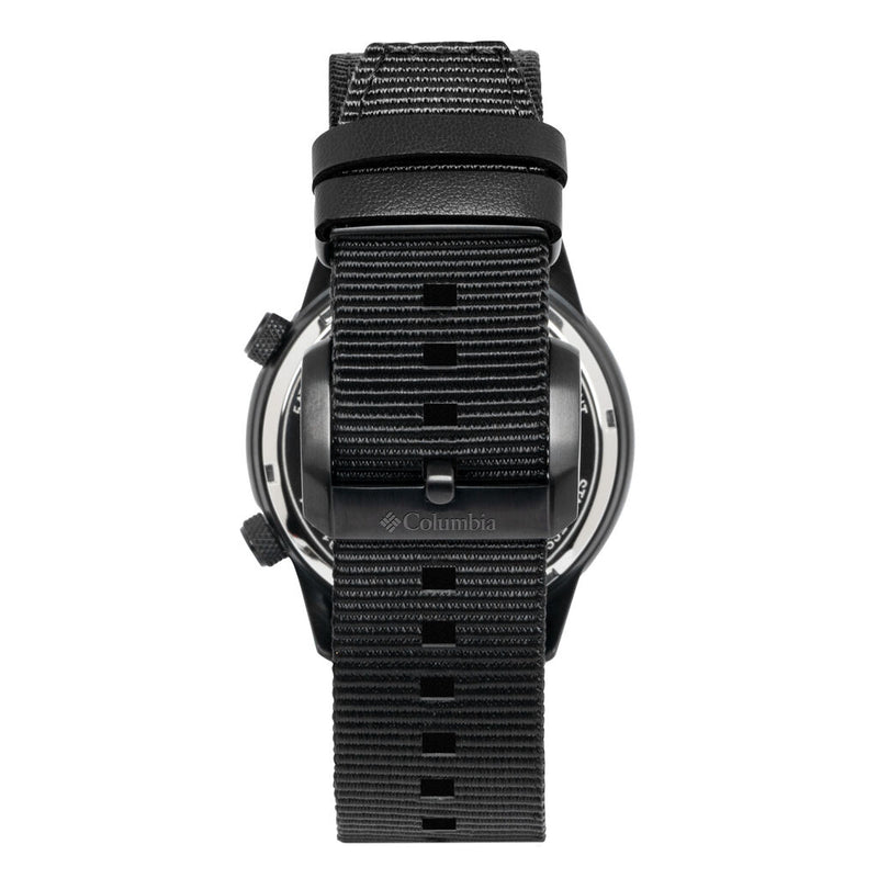 Columbia Outbacker Black 3-Hand Date Men's Lifestyle Analog Watch | Black Nylon
