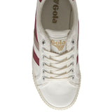 Gola Women's Tennis Mark Cox Trainers Sneakers | Off White/Raspberry/Blossom