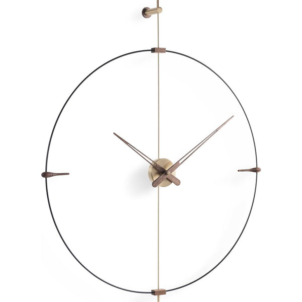Nomon Mini Bilbao G Wall Clock | Fiberglass/Walnut/Brass