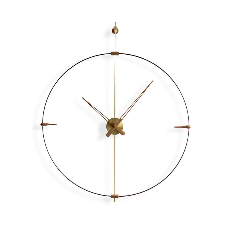 Nomon Mini Bilbao G Wall Clock | Fiberglass/Walnut/Brass