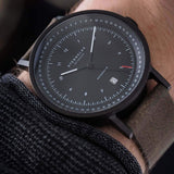 Sternglas Vintage Classic Leather Strap 20mm | Natogreen Silver