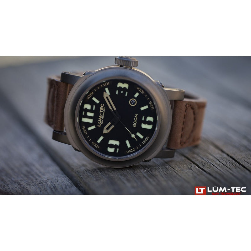 Lum-Tec 600M-3 Abyss Watch | Leather Strap