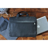 Kiko Leather Agent Pebble 15 Laptop Briefcase | Black 601