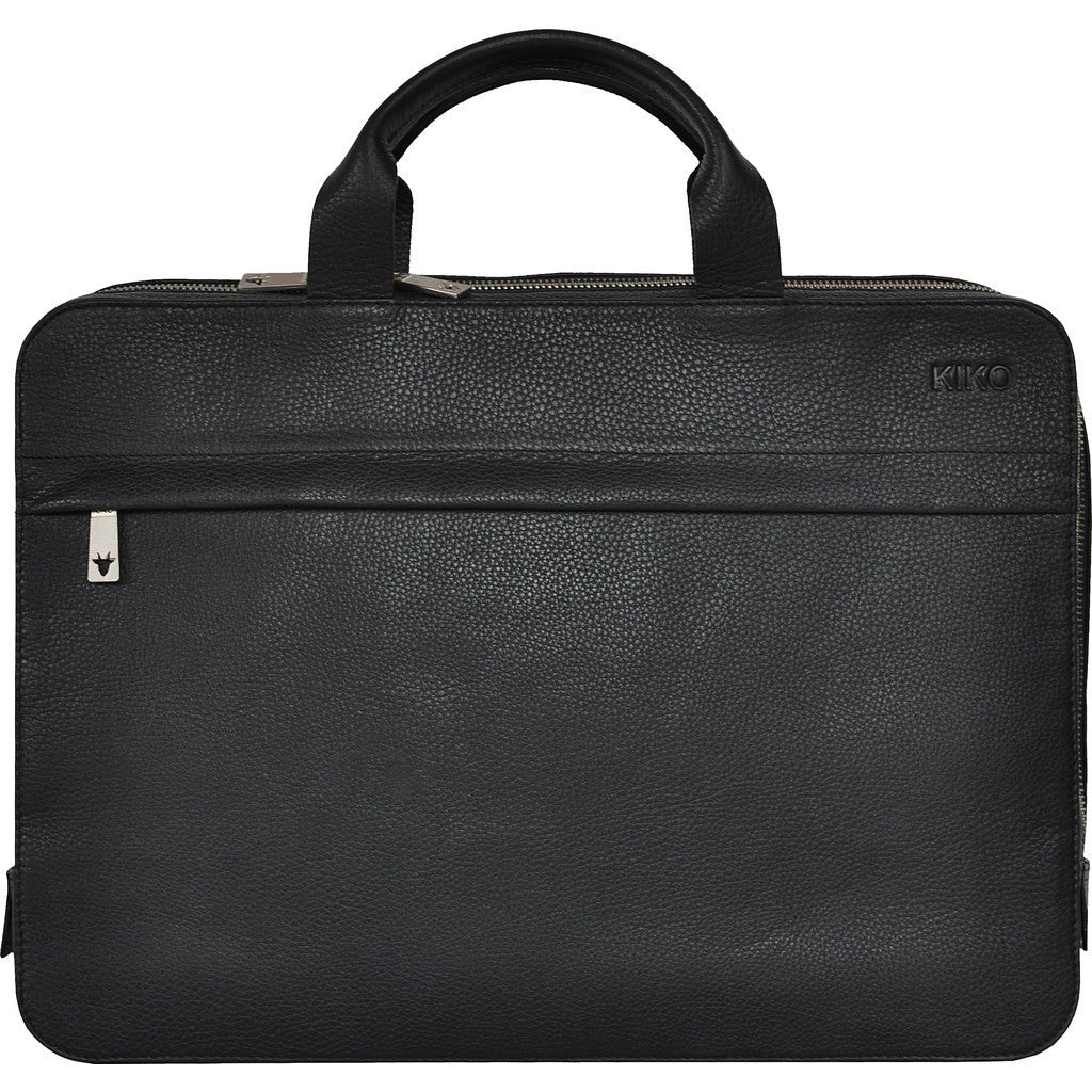 Kiko Leather Agent Pebble 15 Laptop Briefcase Black – Sportique
