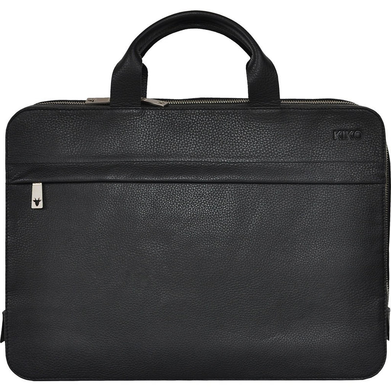 Kiko Leather Agent Pebble 15 Laptop Briefcase | Black 601